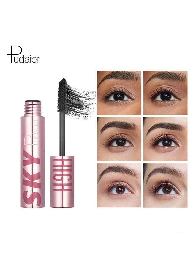 pudaier Mascara, Volumizing And Lengthening Mascara, Washable Formula With Plant Extract And Fibres, Lash Sensational Sky High, Black Black - Image 2